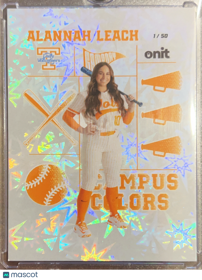2026 ONIT Campus Colors Alannah Leach #CC-8 Shattered Ice 1/50 Bookend