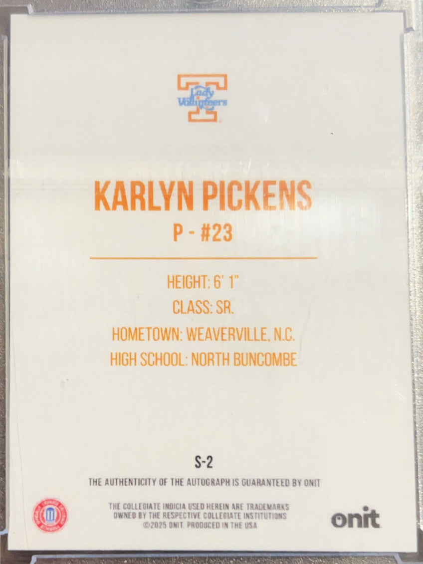 2025 ONIT Signature Series Karlyn Pickens #S-2 Orange /80