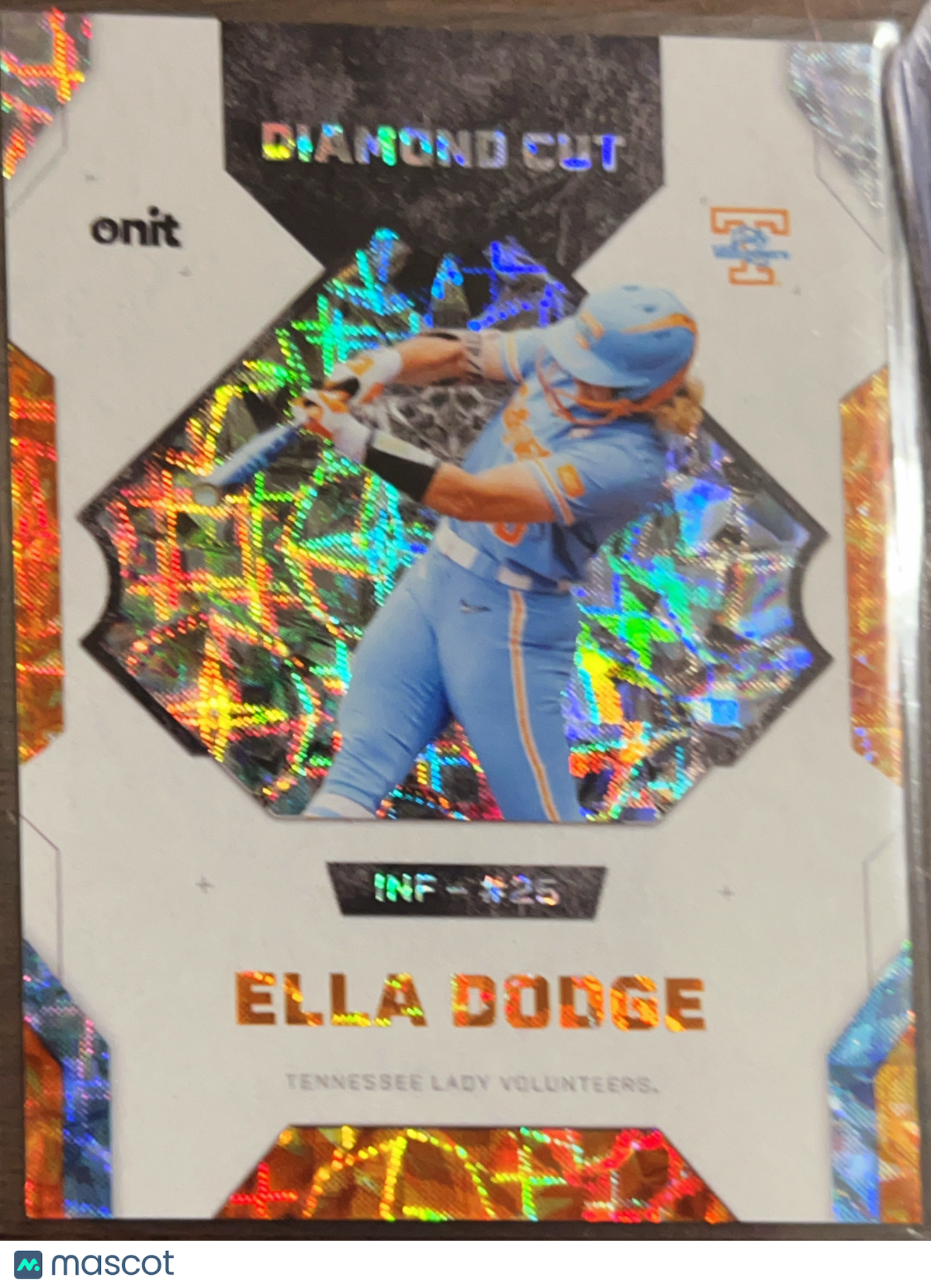2026 Onit Diamond Cut Ella Dodge #DC-1 Orange Cracked Ice