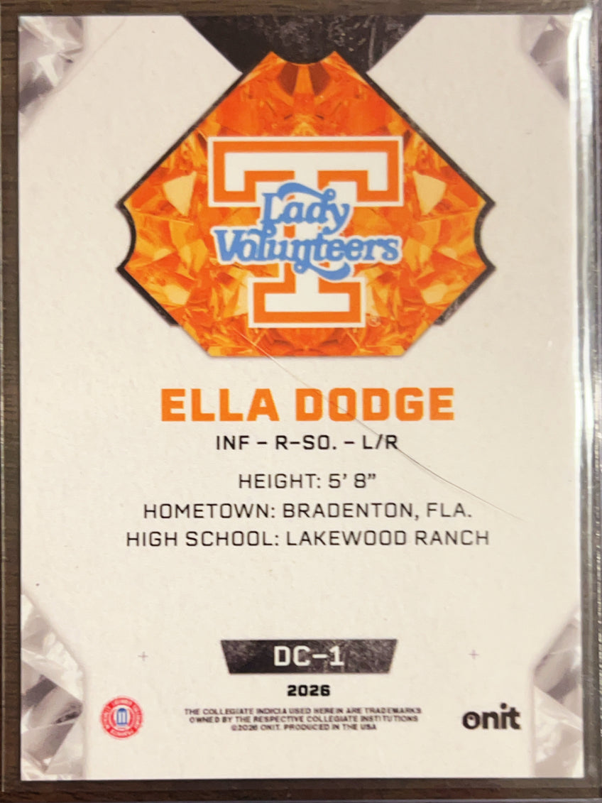 2026 Onit Diamond Cut Ella Dodge #DC-1 Orange Cracked Ice