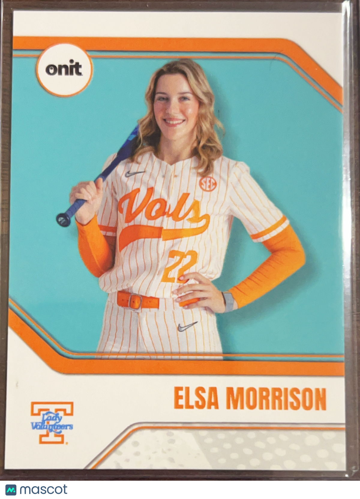 2026 ONIT Tennessee Lady Volunteers Softball Elsa Morrison #B-6