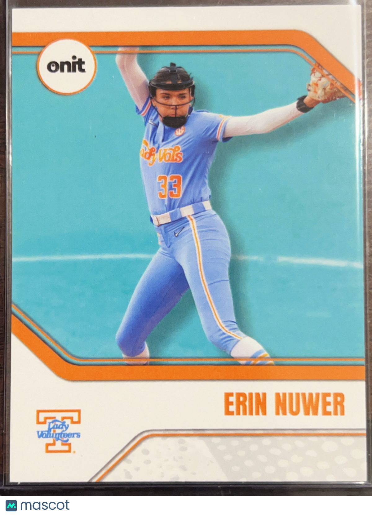 2026 ONIT Tennessee Lady Volunteers Softball Erin Nuwer #B-8