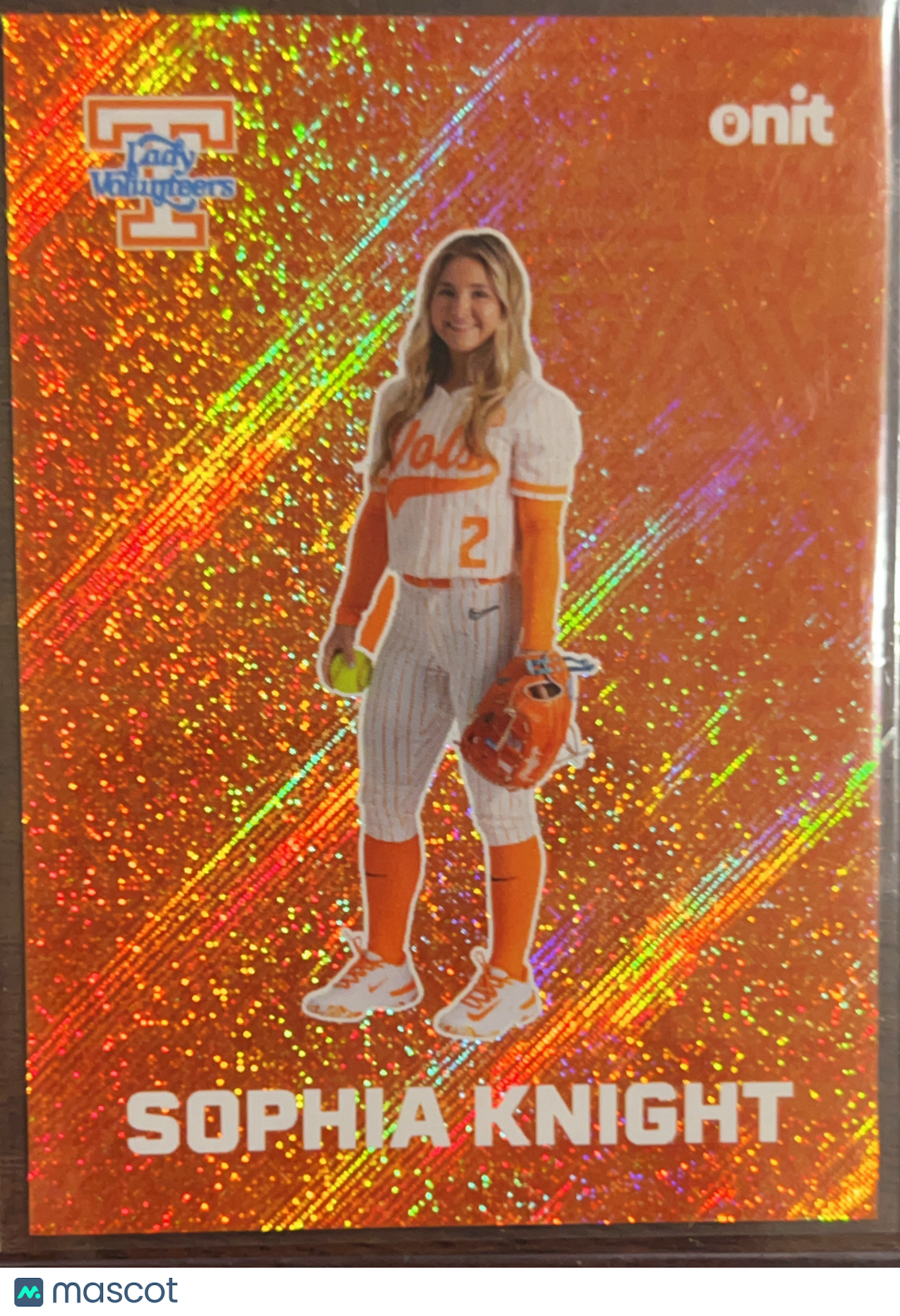 2026 ONIT Tennessee Lady Volunteers Sophia Knight #F-7 Orange Shimmer