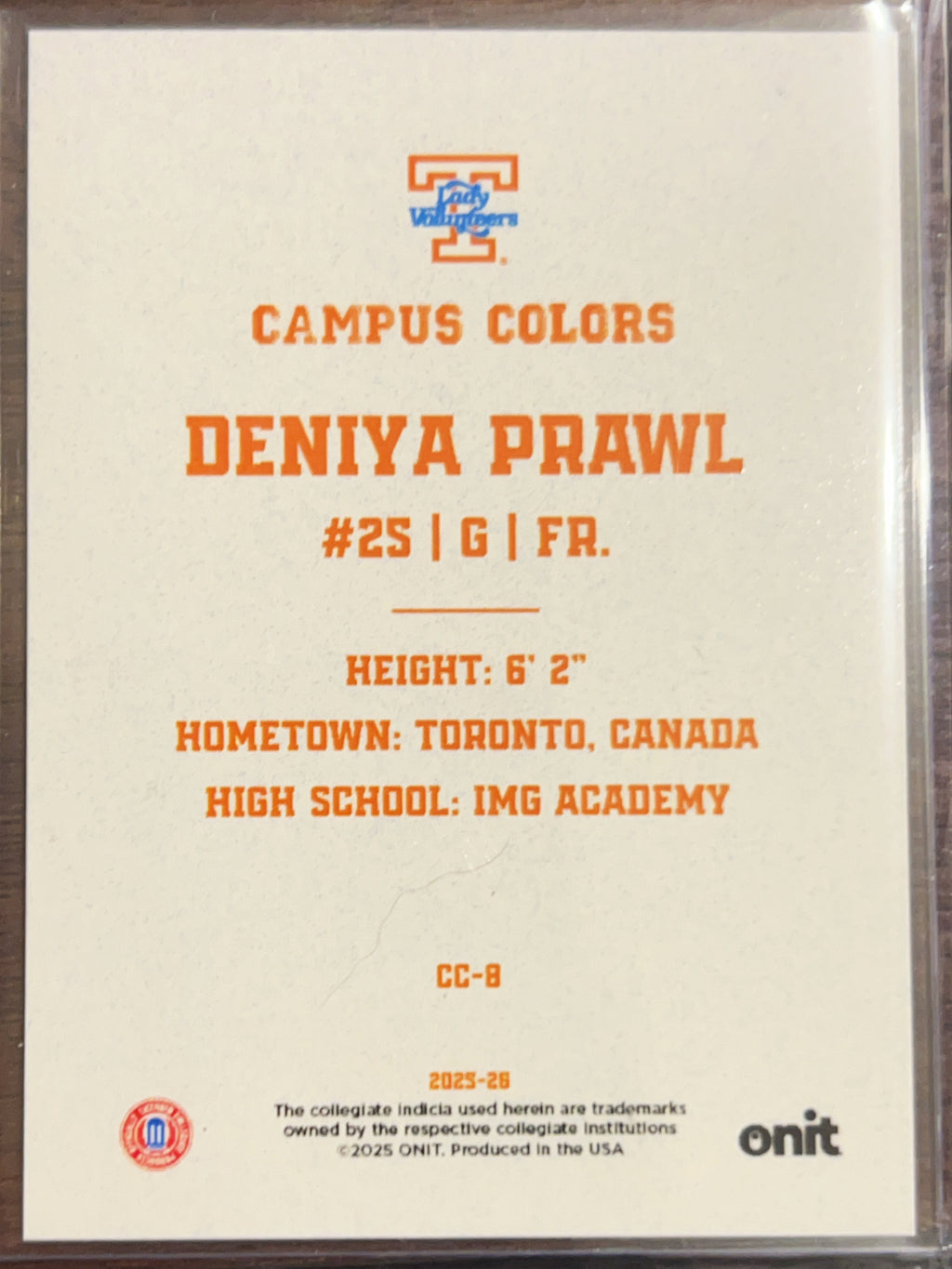 2025 ONIT Campus Colors Deniya Prawl #CC-8