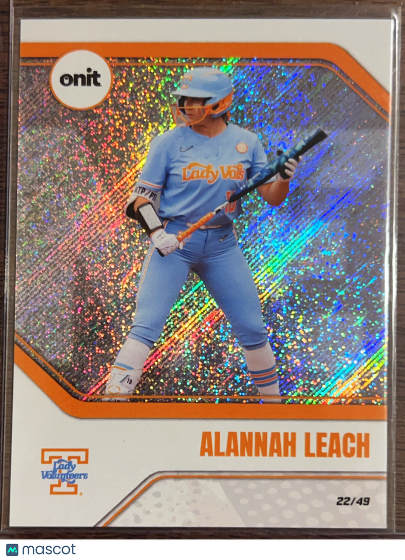 2026 ONIT Tennessee Softball Alannah Leach #B-1 Silver Sparkle /49