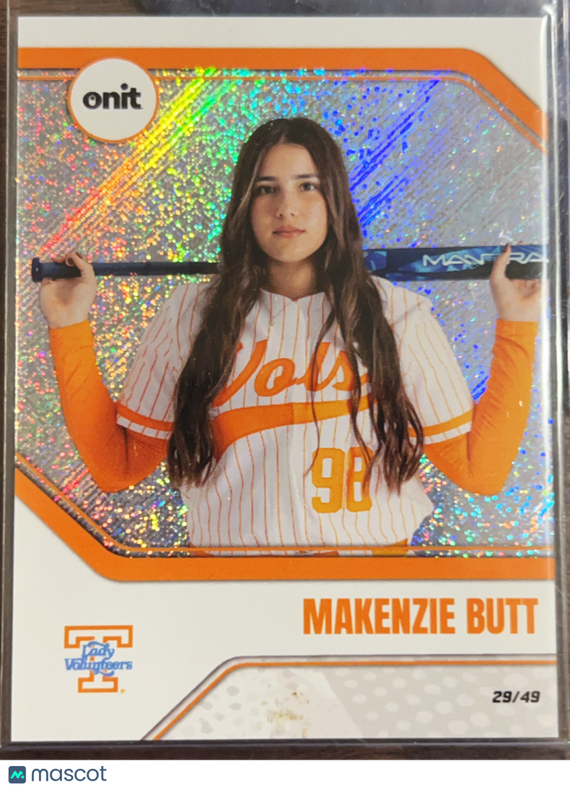 2026 Tennessee Lady Volunteers Softball Makenzie Butt #B-14 Orange Sparkle /49
