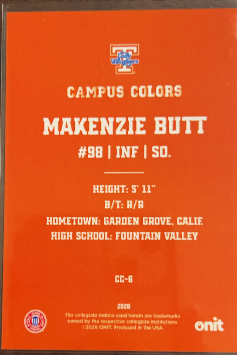 2026 ONIT Campus Colors Makenzie Butt #CC-6 Orange