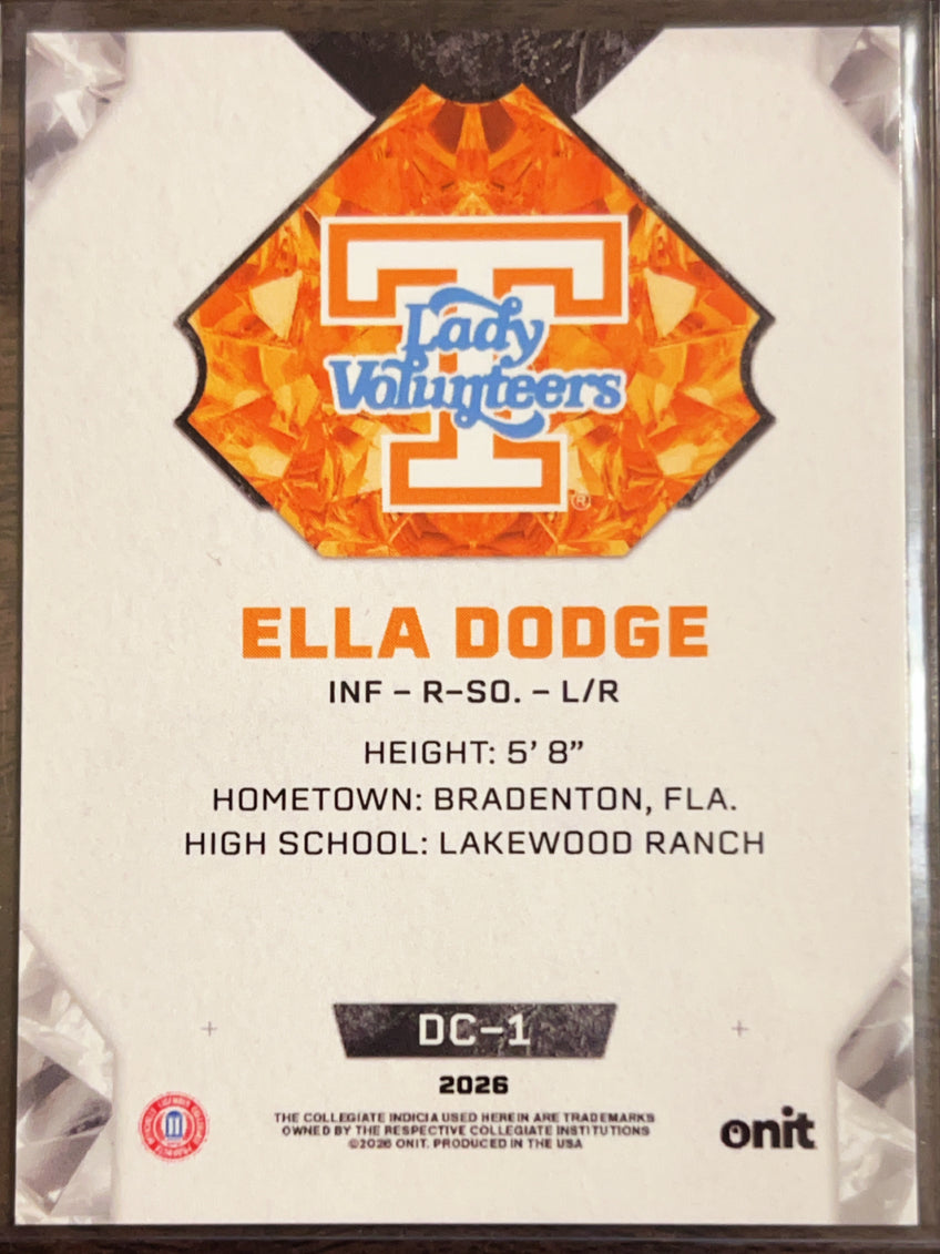 2026 ONIT Diamond Cut Ella Dodge #DC-1 Orange Cracked Ice