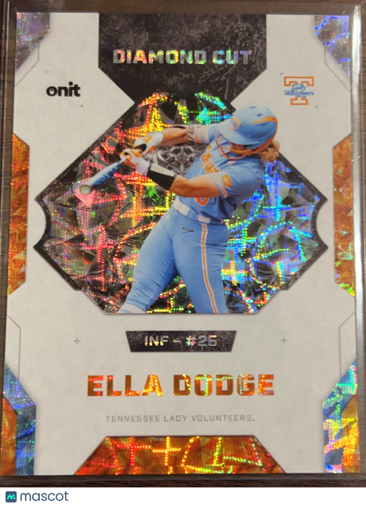 2026 Onit Diamond Cut Ella Dodge #DC-1 Orange Cracked Ice