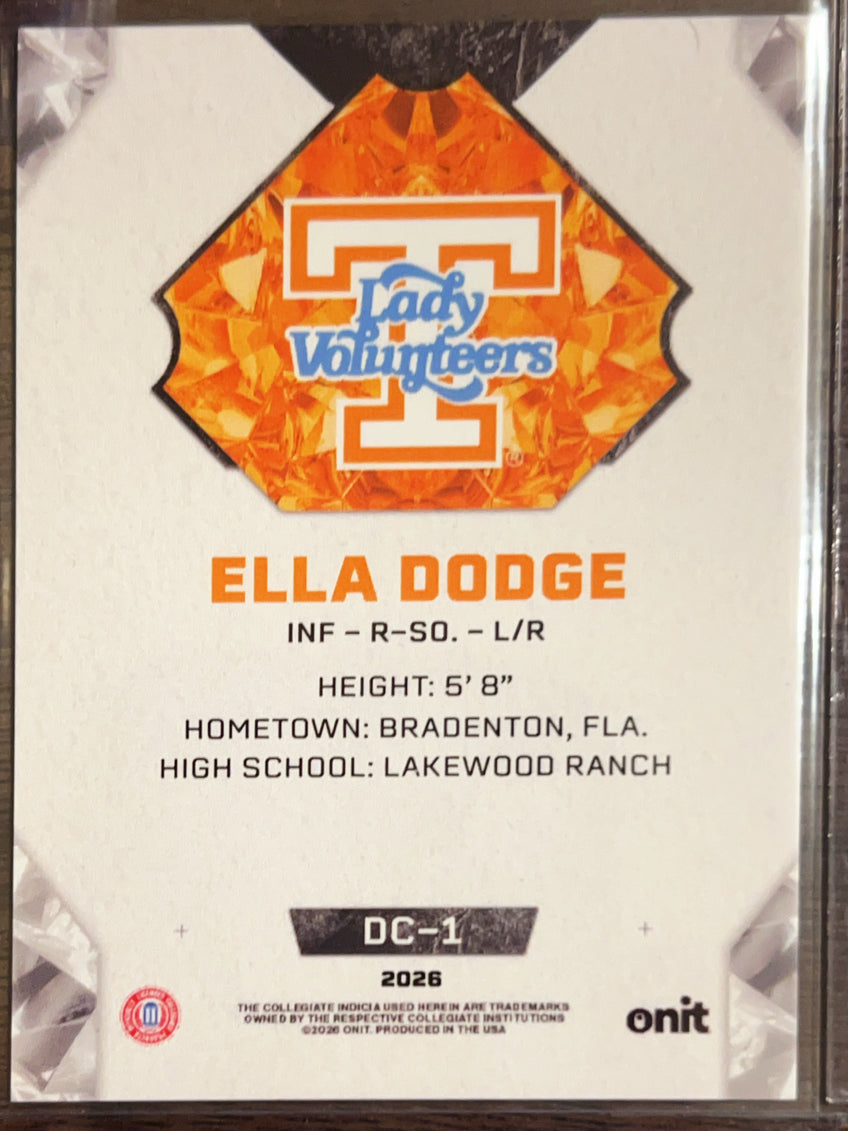 2026 Onit Diamond Cut Ella Dodge #DC-1 Orange Cracked Ice