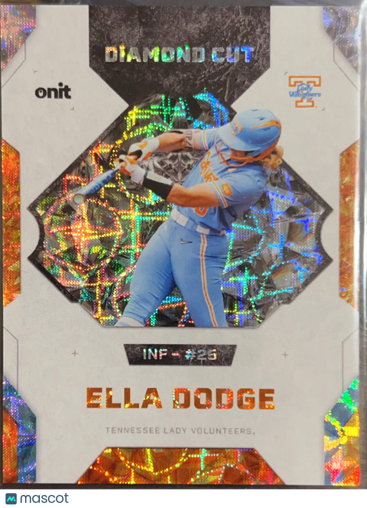 2026 Onit Diamond Cut Ella Dodge #DC-1 Orange Cracked Ice