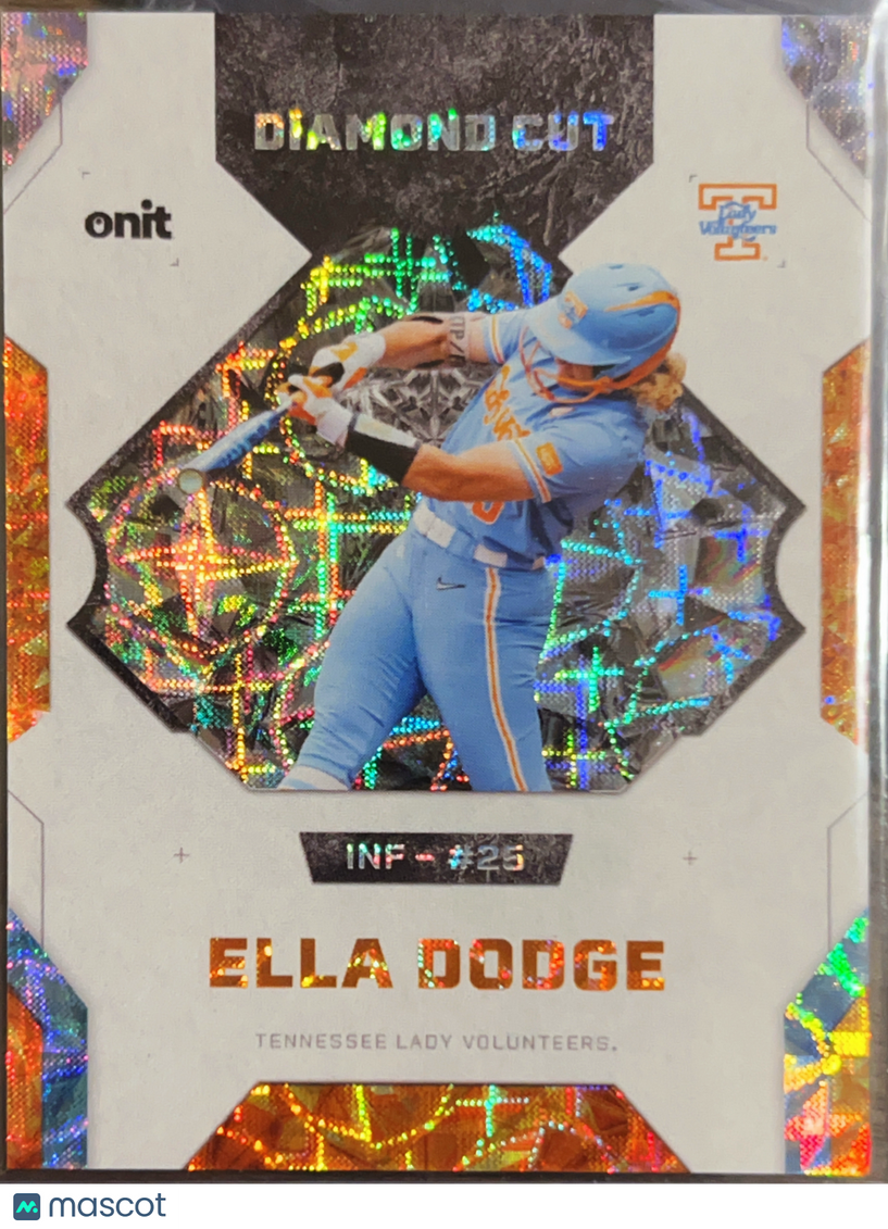 2026 Onit Diamond Cut Ella Dodge #DC-1 Orange Cracked Ice