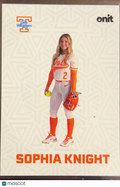 2026 ONIT Tennessee Lady Volunteers Softball Sophia Knight #F-14