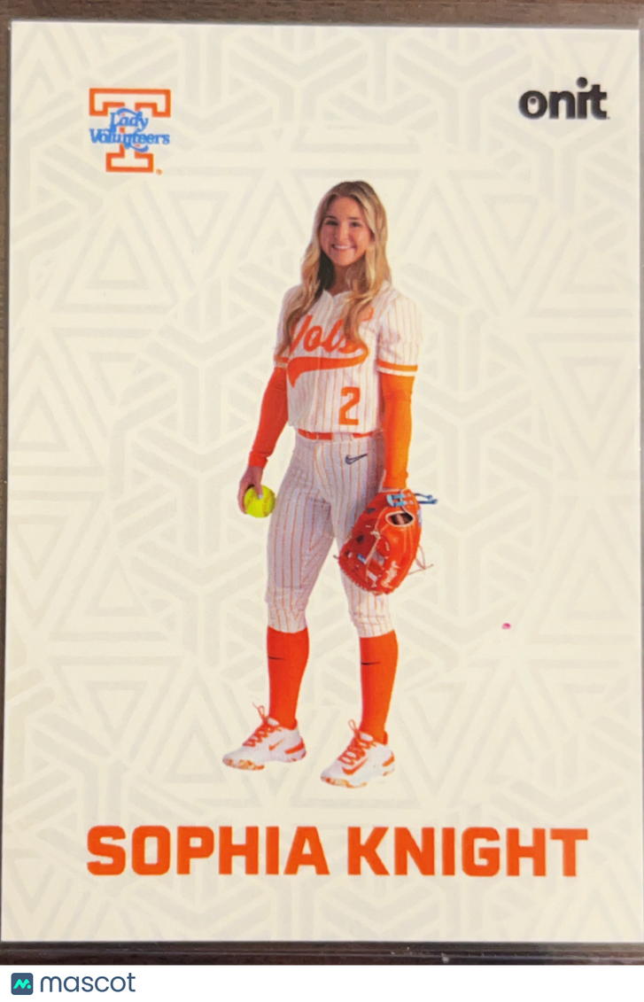 2026 ONIT Tennessee Lady Volunteers Softball Sophia Knight #F-14