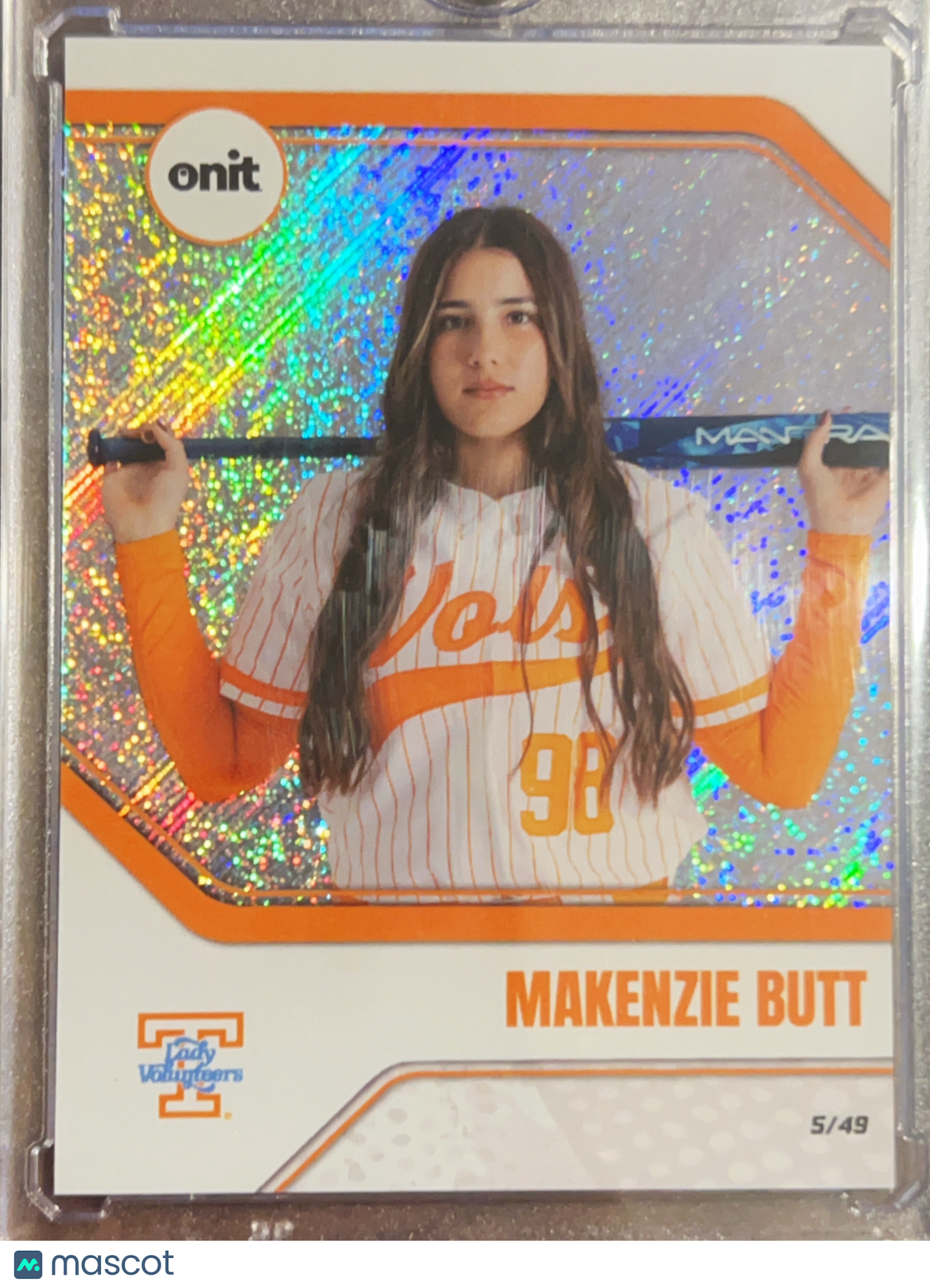 2026 Lady Volunteers Softball Makenzie Butt #B-14 Orange Sparkle /49