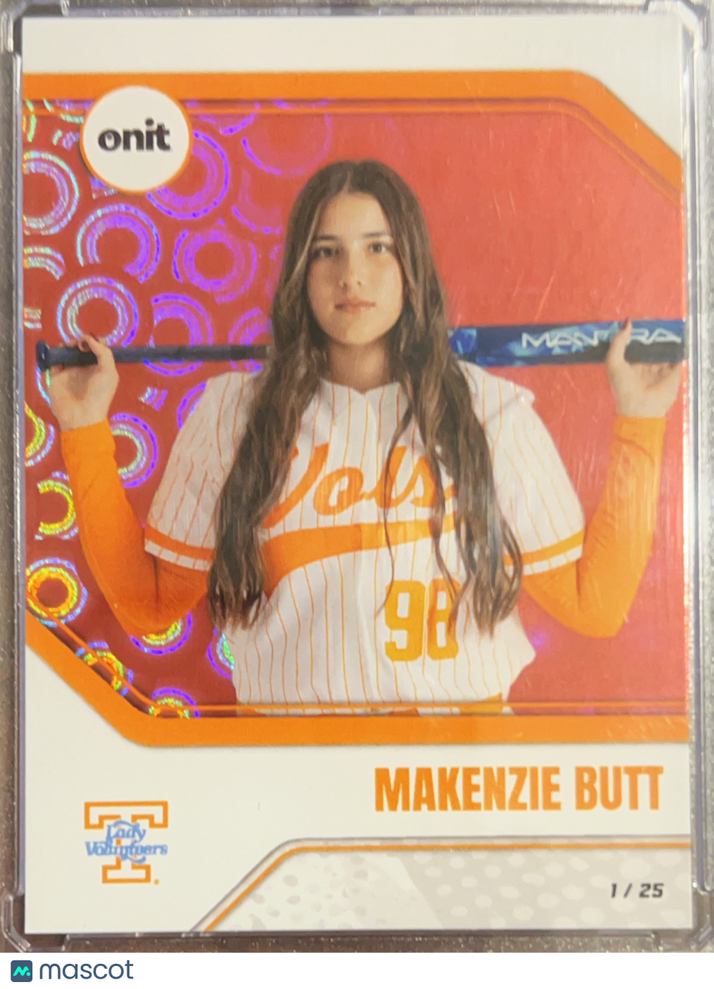 2026 ONIT Lady Vols Softball Makenzie Butt #B-14 Orange Circles Prizm /25