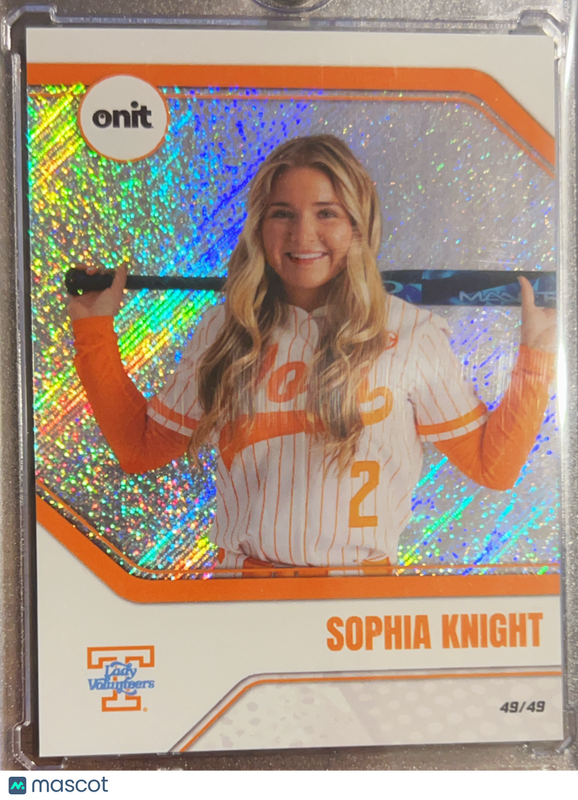 2026 ONIT UT Lady Vols Softball Sophia Knight #B-20 Silver Foil /49 Bookend