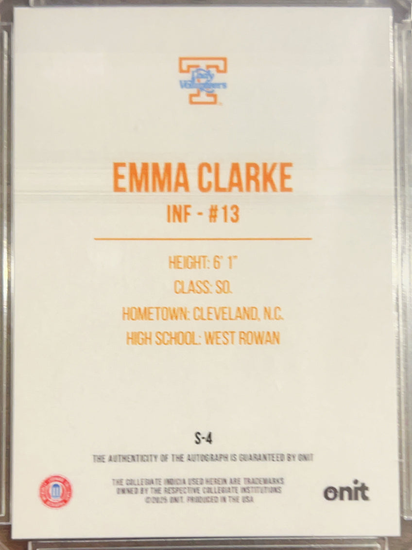 2025 Onit Signature Series Emma Clarke #S-4 Holo /09 Auto