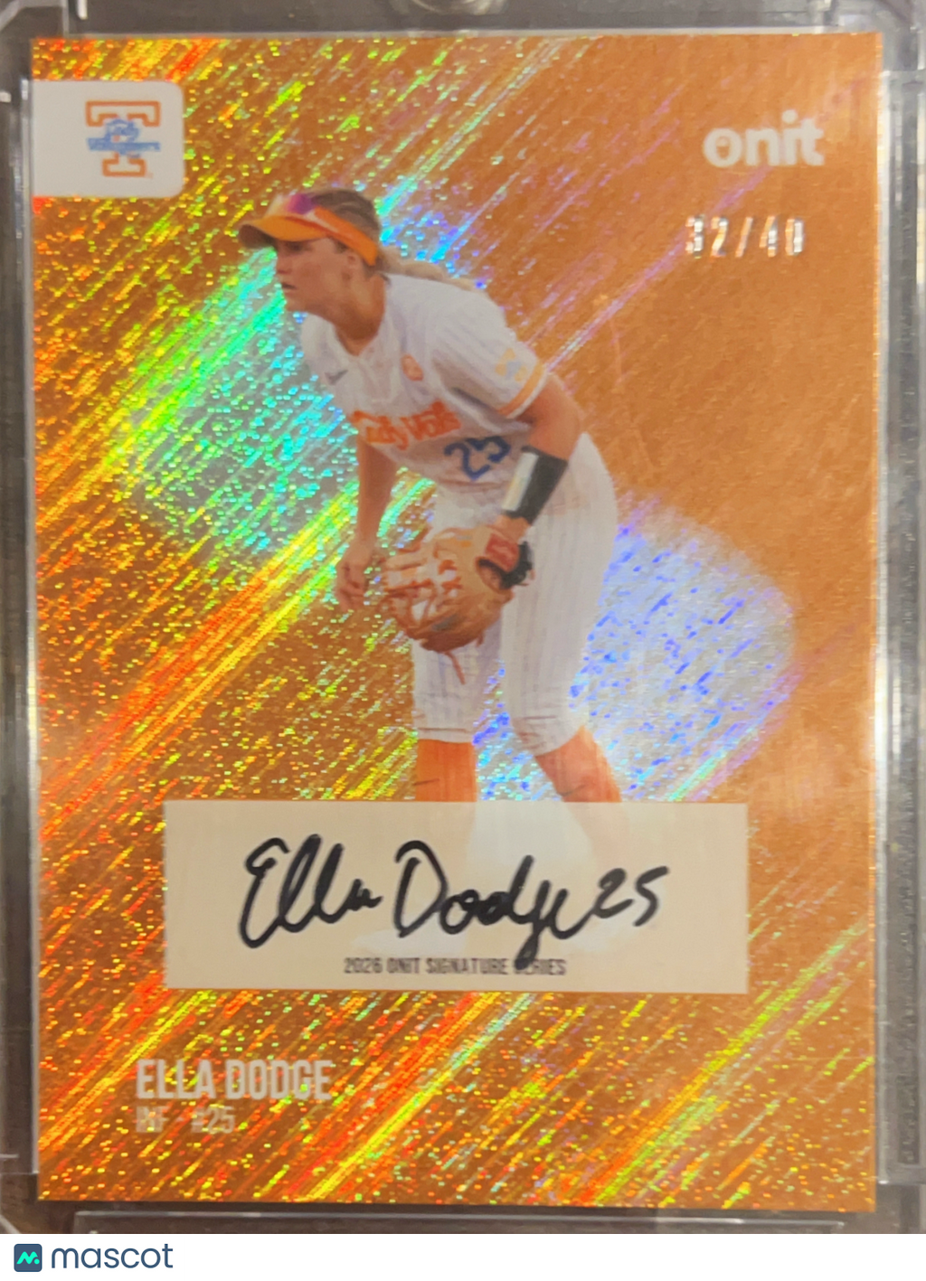 2025 ONIT Signature Series Ella Dodge #S-3 Orange Shimmer /40 Auto