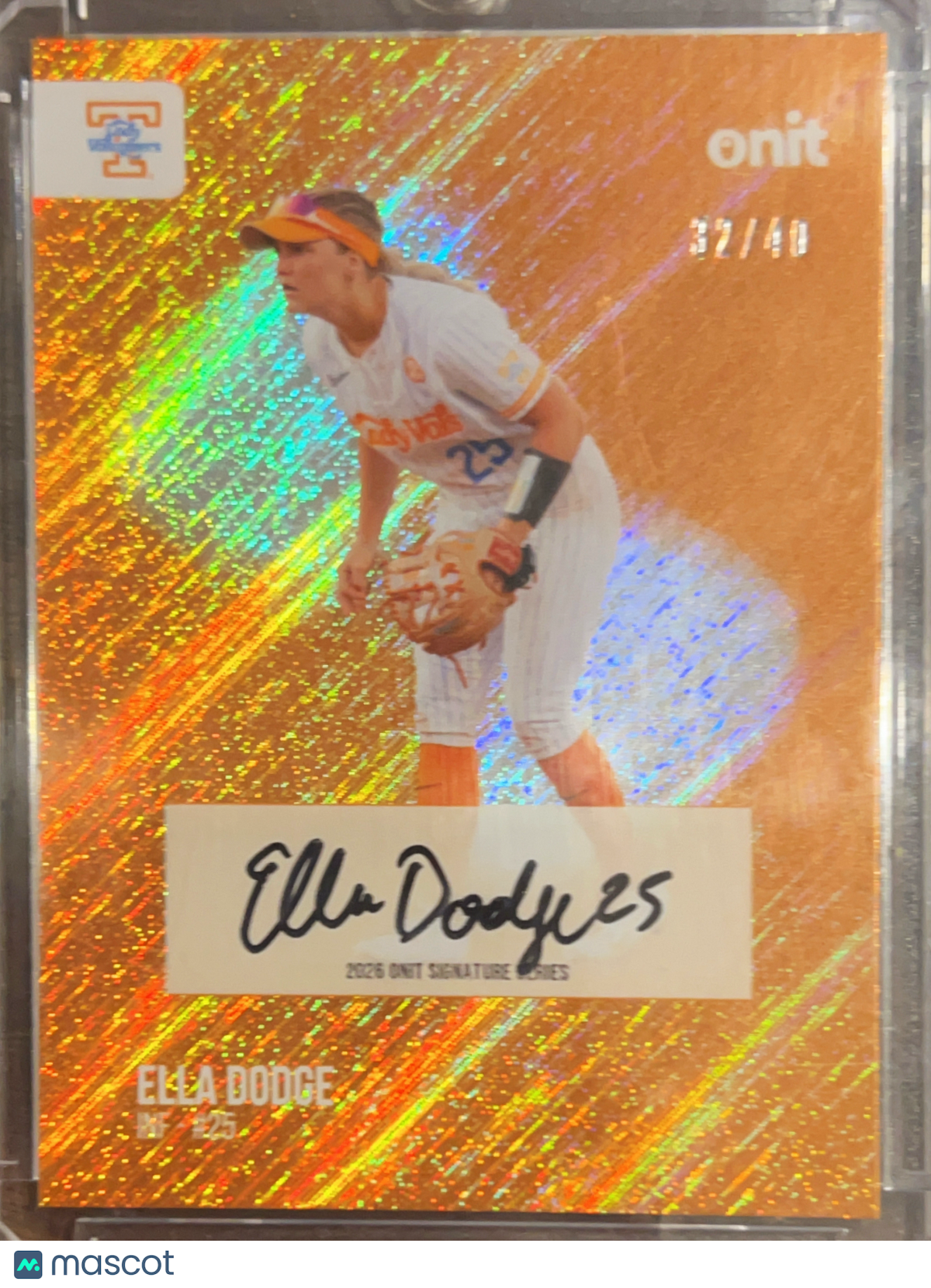 2025 ONIT Signature Series Ella Dodge #S-3 Orange Shimmer /40 Auto
