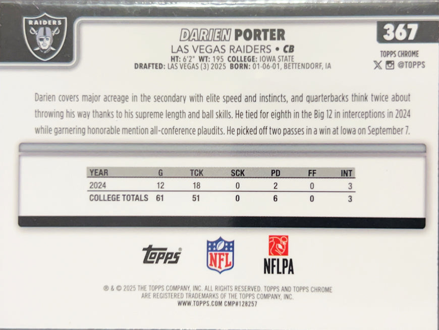 2025 Topps Chrome Darien Porter #367 RC