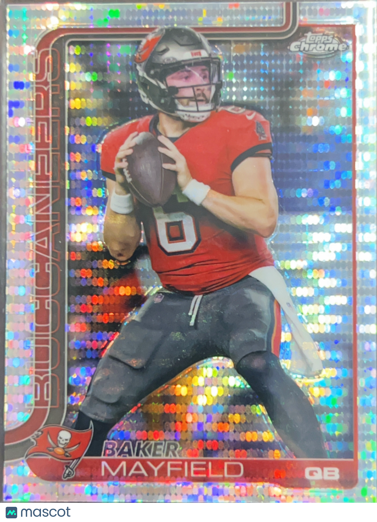 2025 Topps Chrome Baker Mayfield #281 Pulsar Refractor
