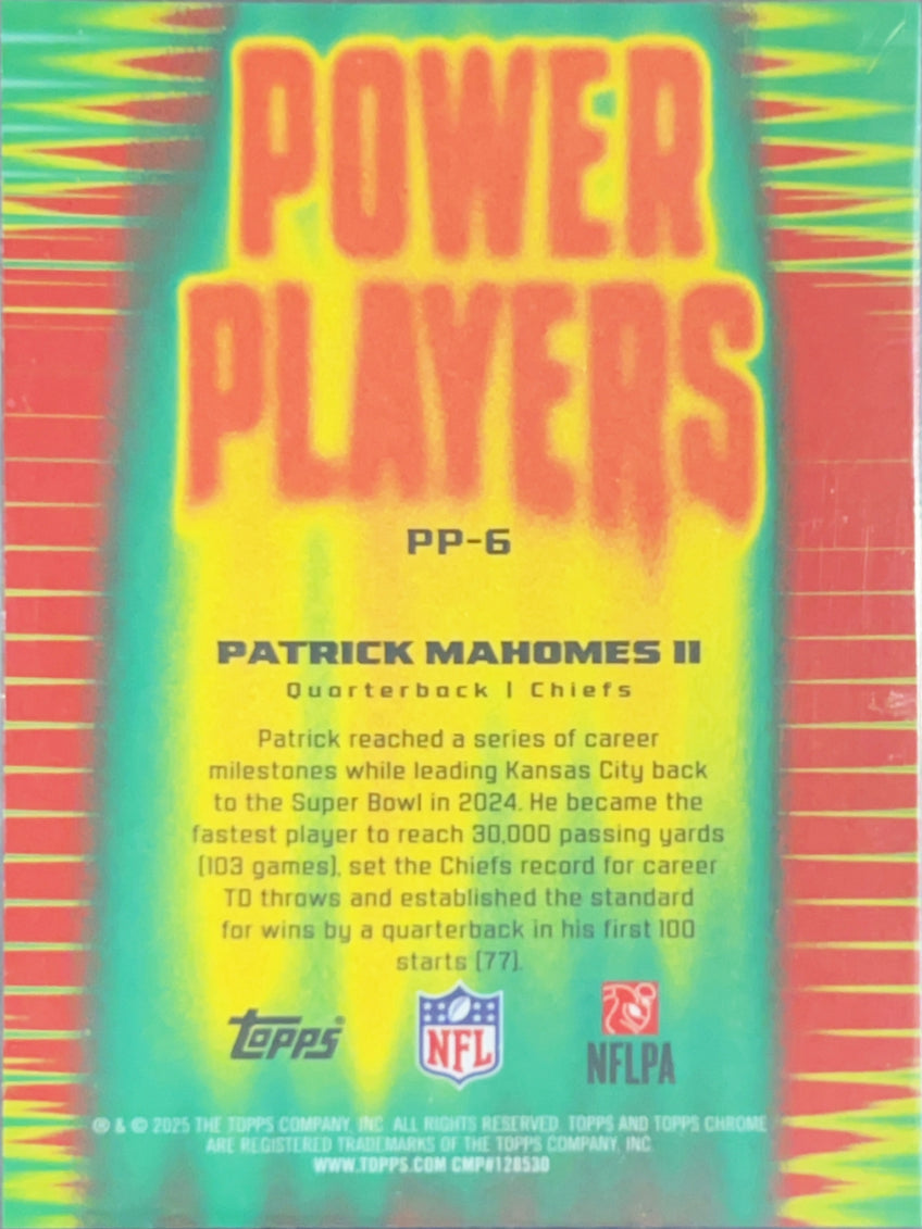 2025 Topps Chrome Power Players Patrick Mahomes II #PP-6