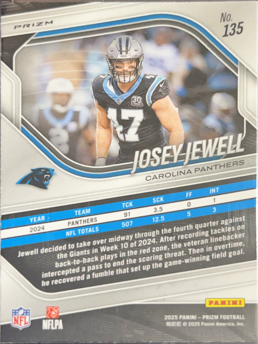 2025 Panini Prizm Josey Jewell #135 Pink