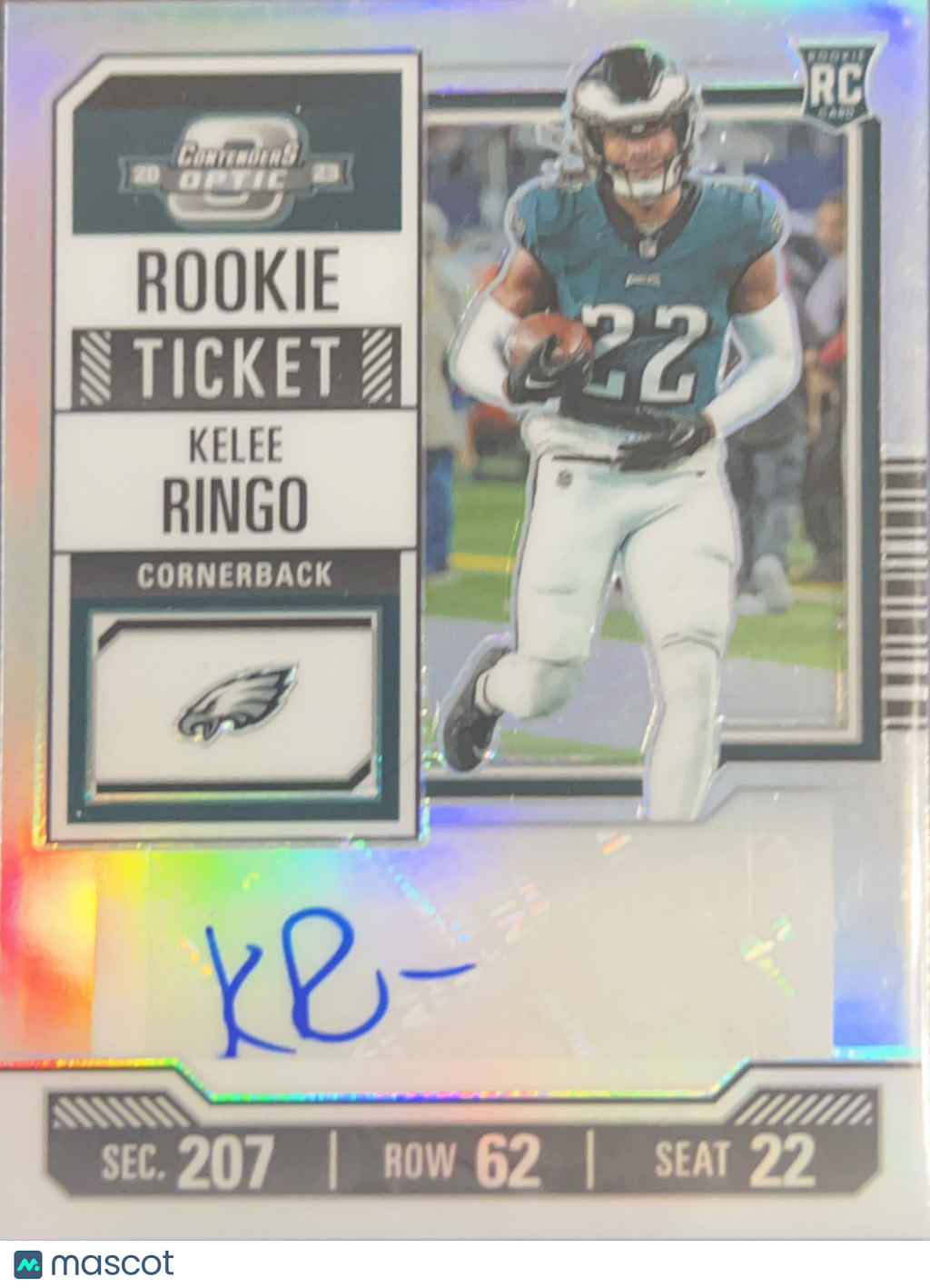2024 Panini Contenders Optic Kelee Ringo #180 Silver Prizm RC Auto