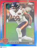 2025 Topps Chrome Montez Sweat #56 Red White and Blue Refractor