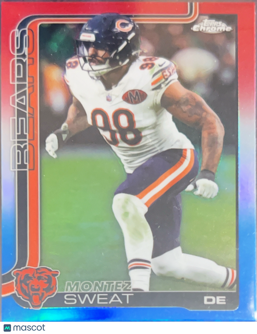 2025 Topps Chrome Montez Sweat #56 Red White and Blue Refractor