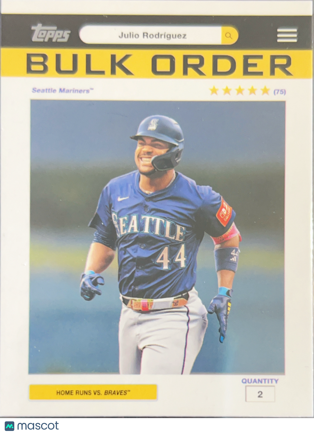 2026 Topps Series 1 Julio Rodríguez #BO-2 Bulk Order