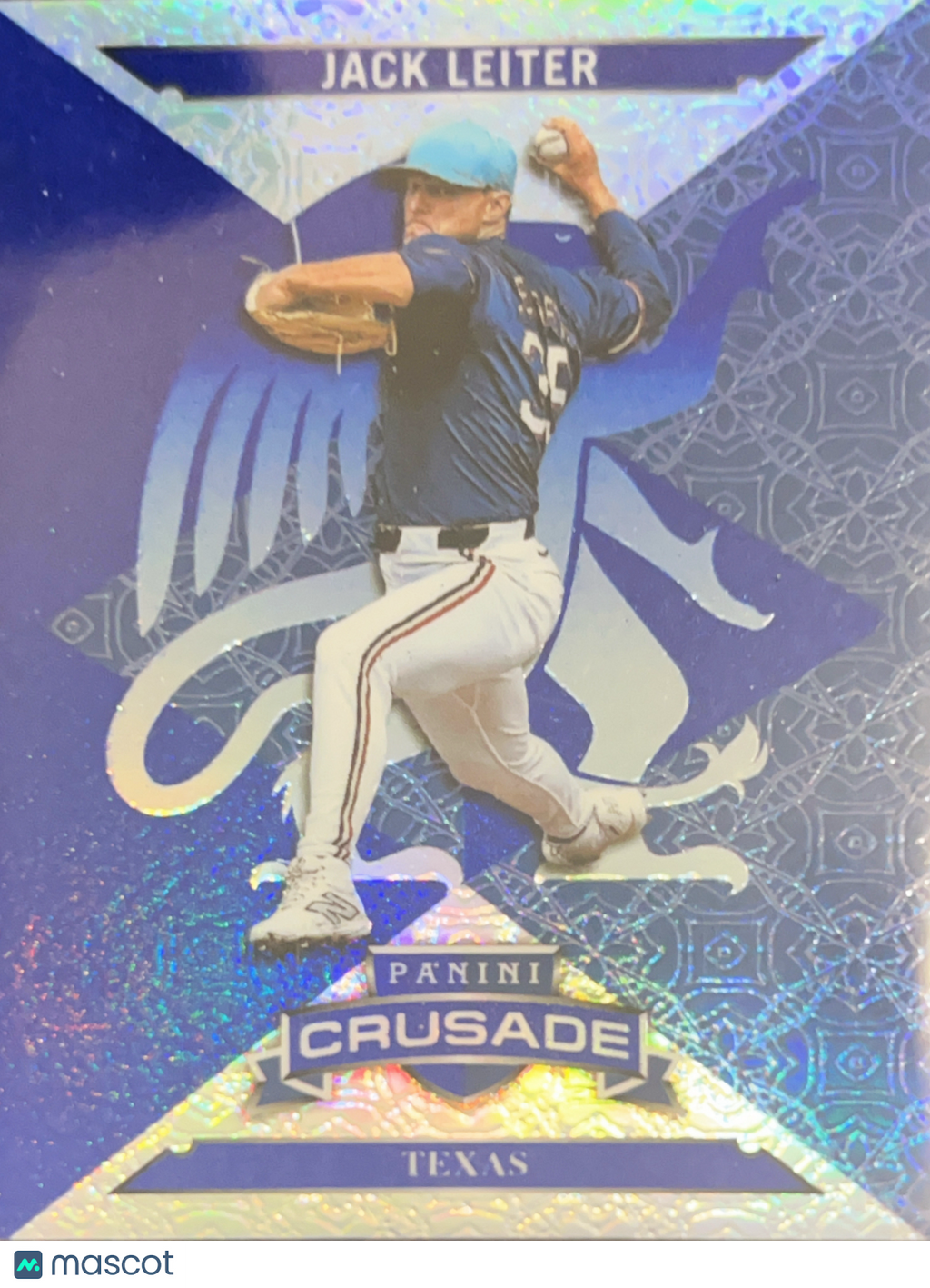 2025 Panini Crusade Baseball Jack Leiter #68 Blue Prizm