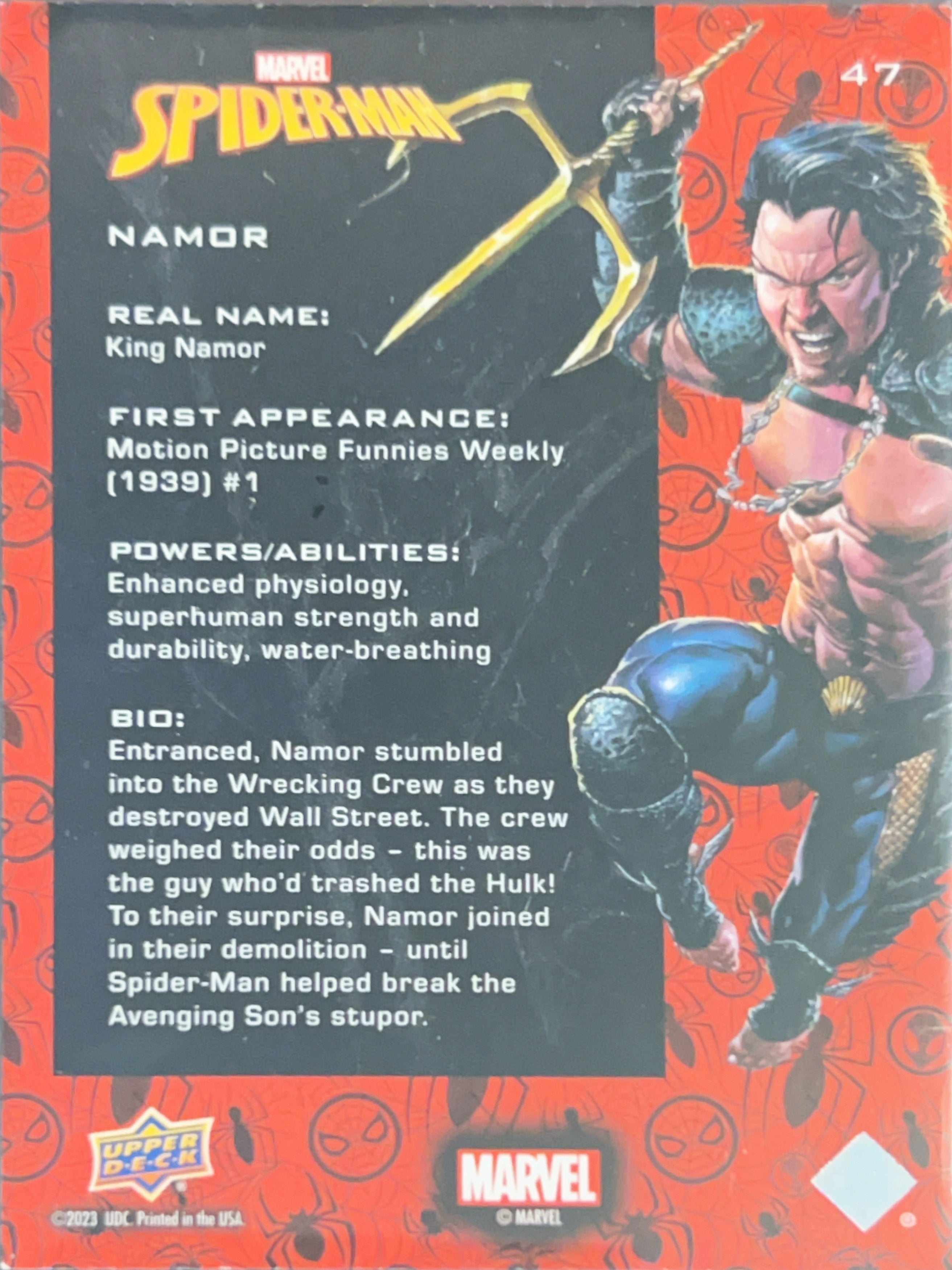 2023 Upper Deck Marvel Spider-Man Namor #47