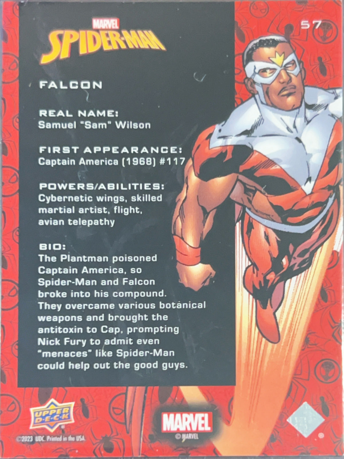 2023 Upper Deck Marvel Spider-Man Falcon #57