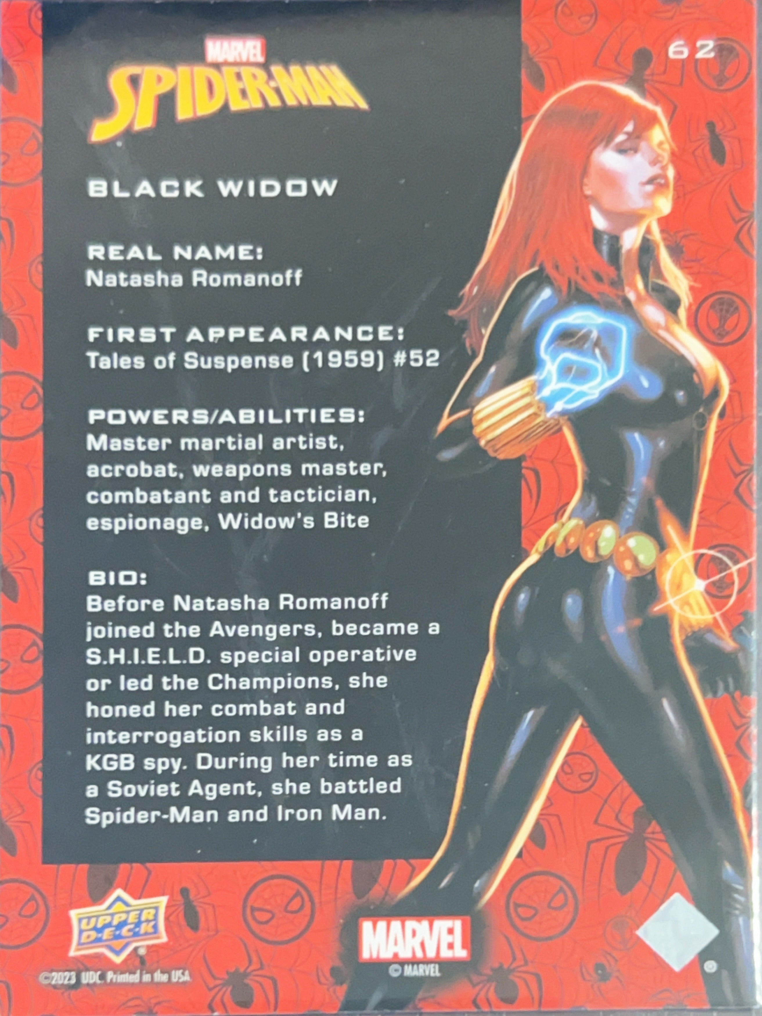 2023 Upper Deck Marvel Spider-Man Black Widow #62