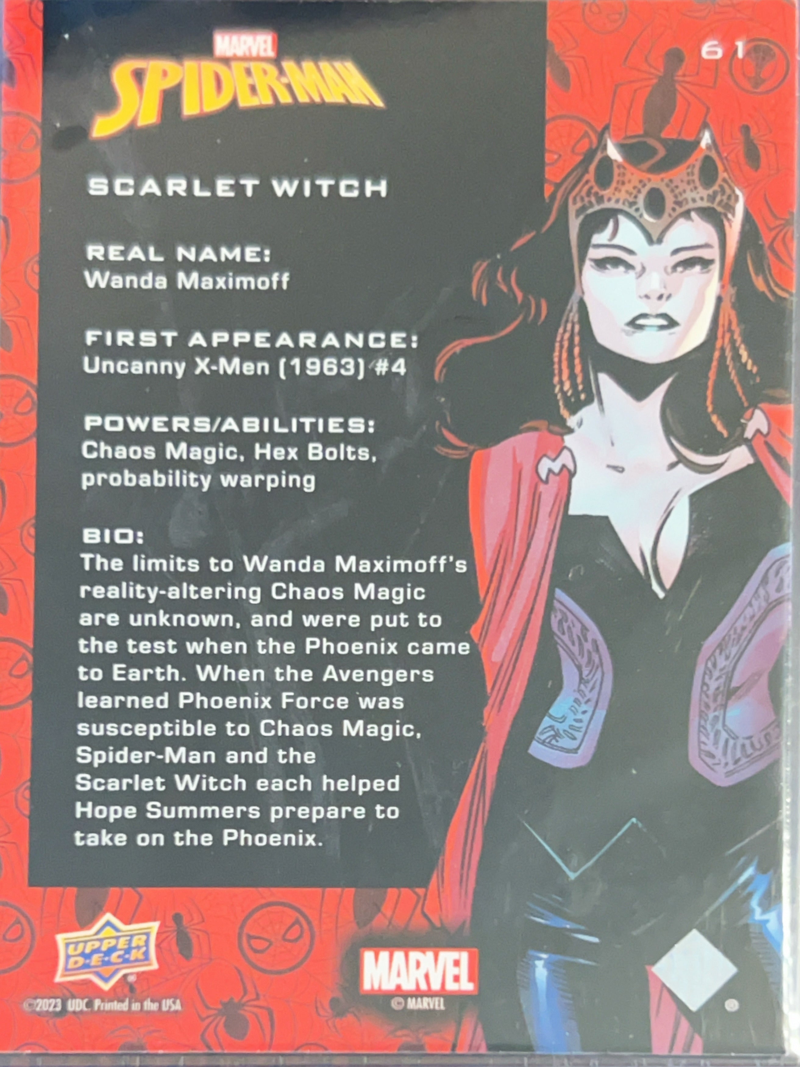 2023 Upper Deck Marvel Spider-Man Scarlet Witch #61