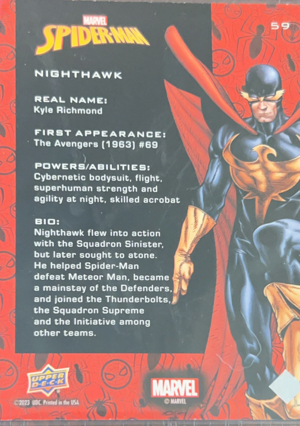 2023 Upper Deck Marvel Spider-Man Nighthawk #59