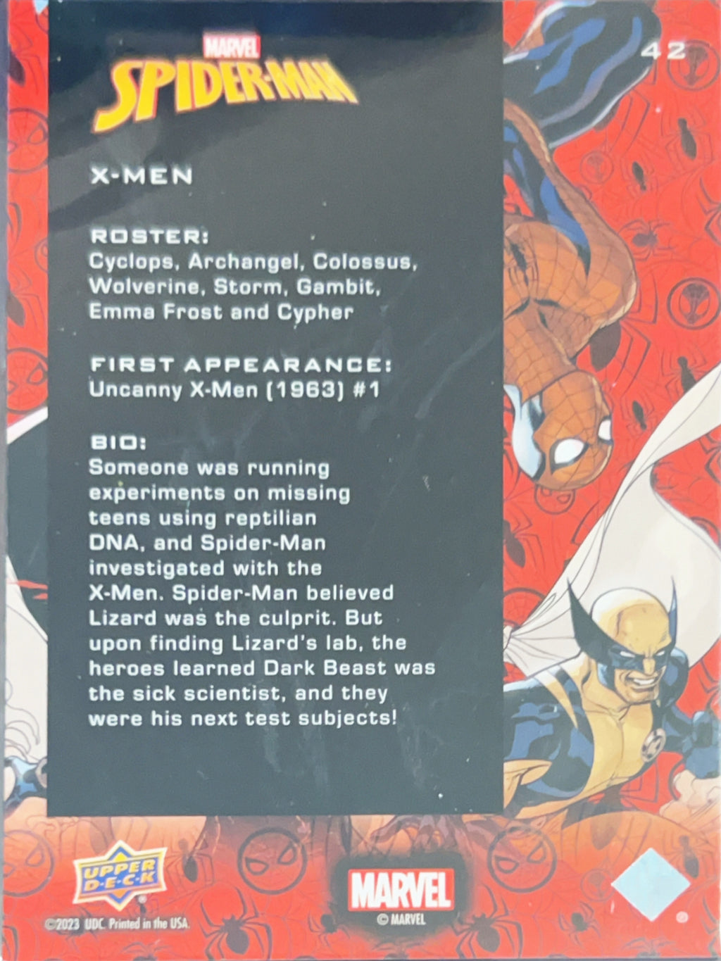 2023 Upper Deck Marvel Spider-Man X-Men #42