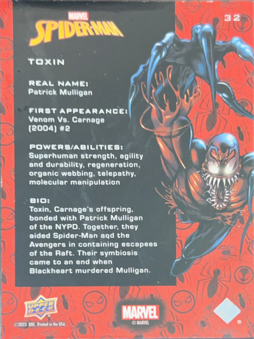 2023 Upper Deck Marvel Spider-Man Toxin #32
