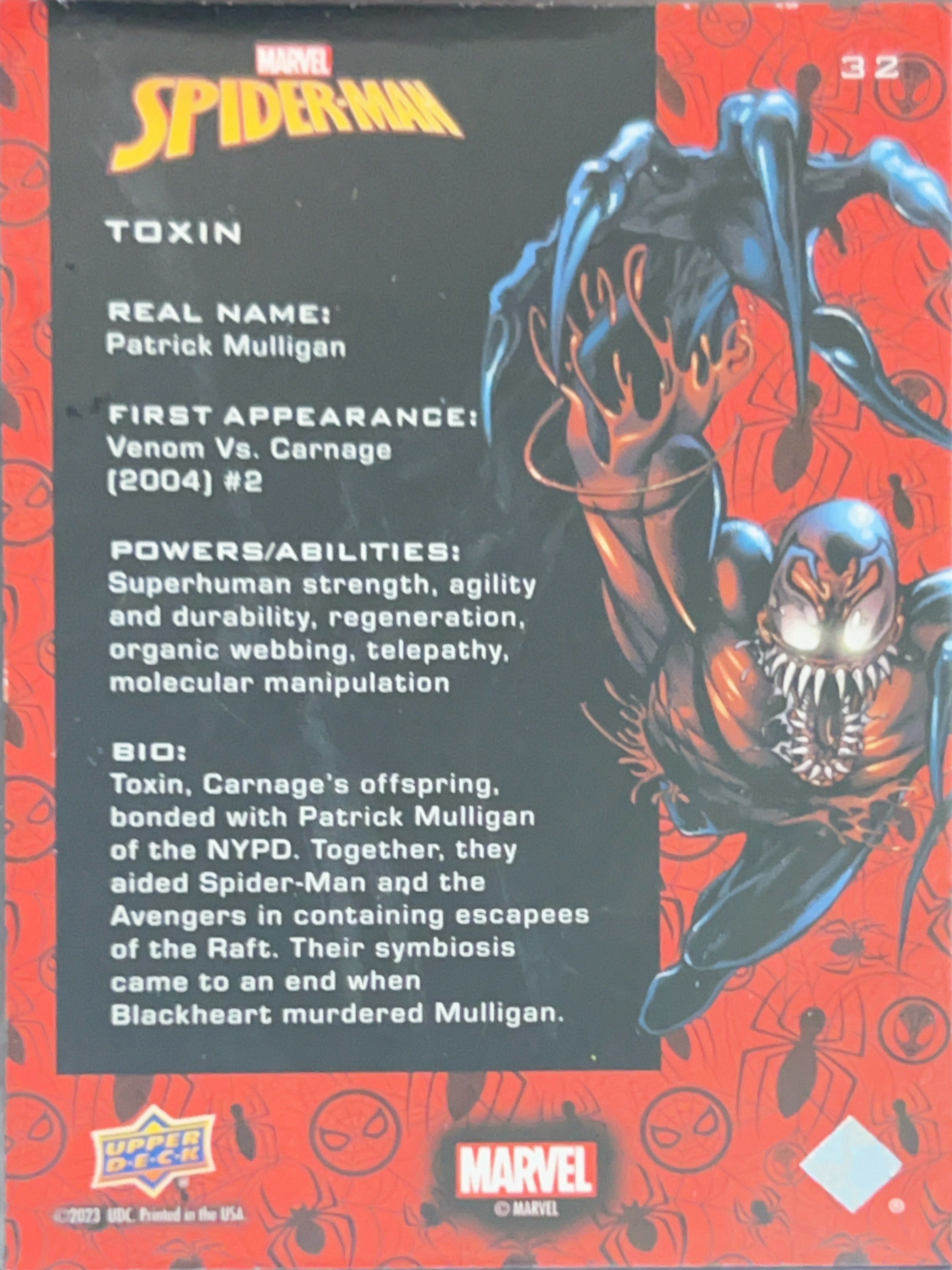 2023 Upper Deck Marvel Spider-Man Toxin #32