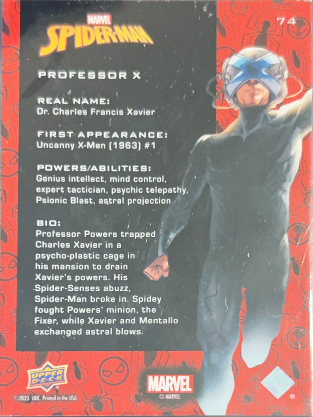 2023 Upper Deck Marvel Spider-Man Professor X #74