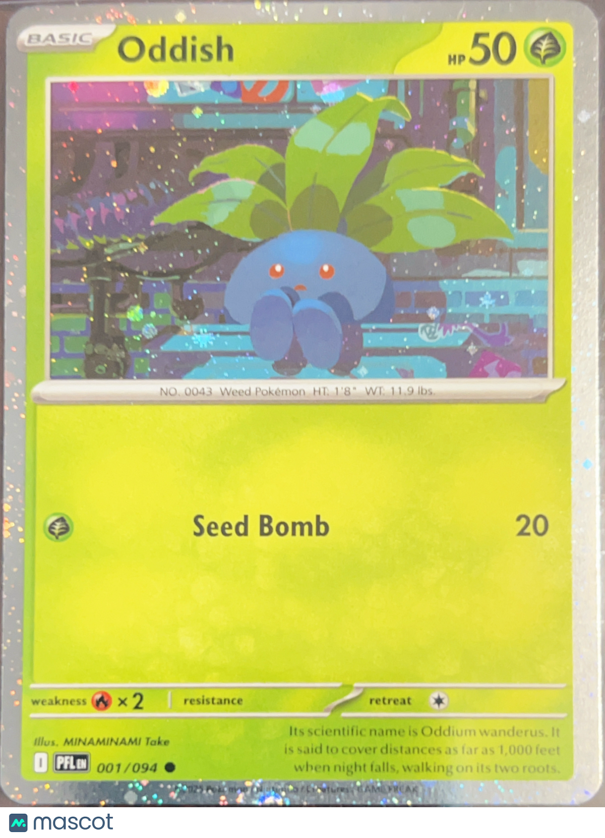 2025 Prismatic Evolutions Oddish Holo Promo #001/094