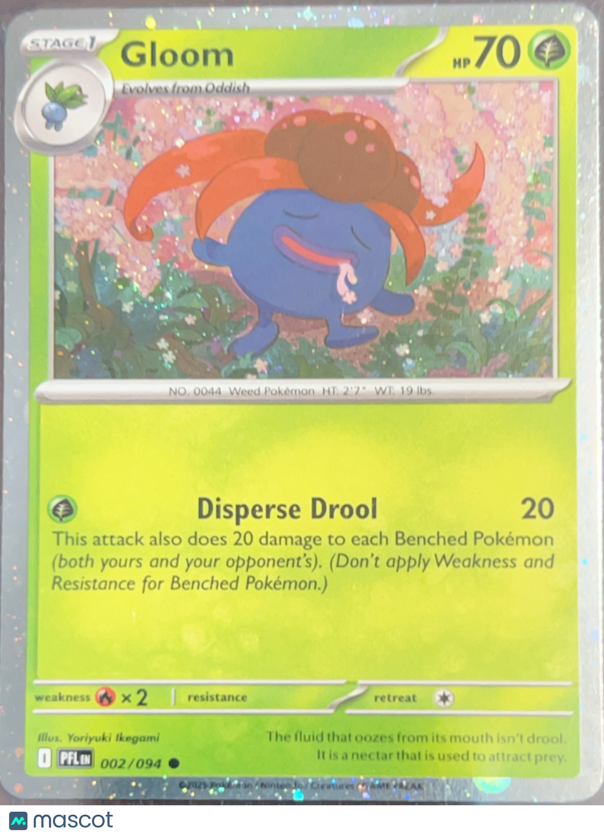 2025 Prismatic Evolutions Gloom Holo #002/094