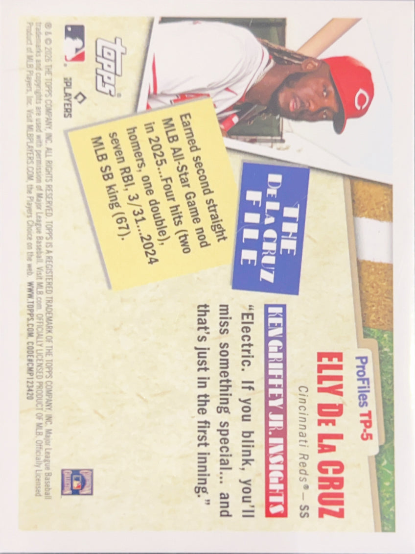 2026 Topps Profiles Ken Griffey Jr. Elly De La Cruz #TP-5