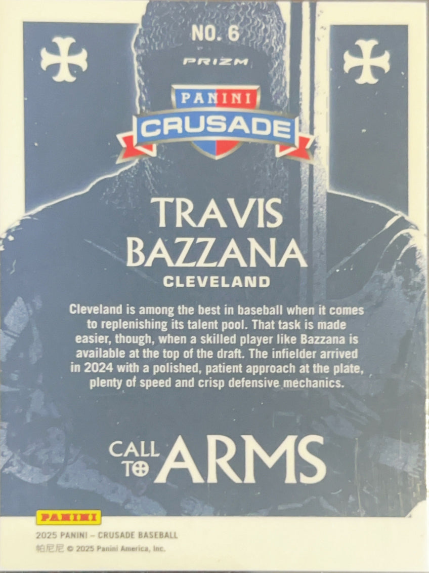 2025 Panini Crusade Prizm Travis Bazzana #6 Silver Call to Arms