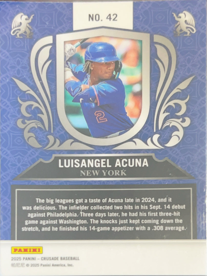 2025 Panini Crusade Luisangel Acuna #42 Blue RC