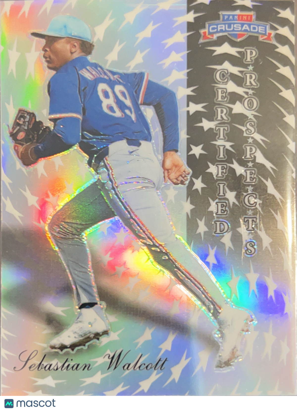 2025 Panini Crusade Prizm Sebastian Walcott #7 Silver Stars