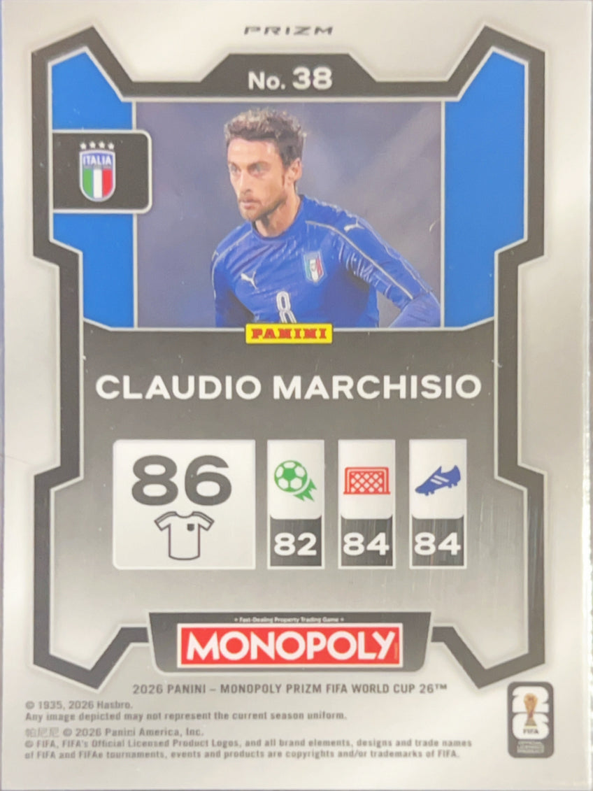 2026 Panini Monopoly Prizm FIFA World Cup 26 Claudio Marchisio #38 Green