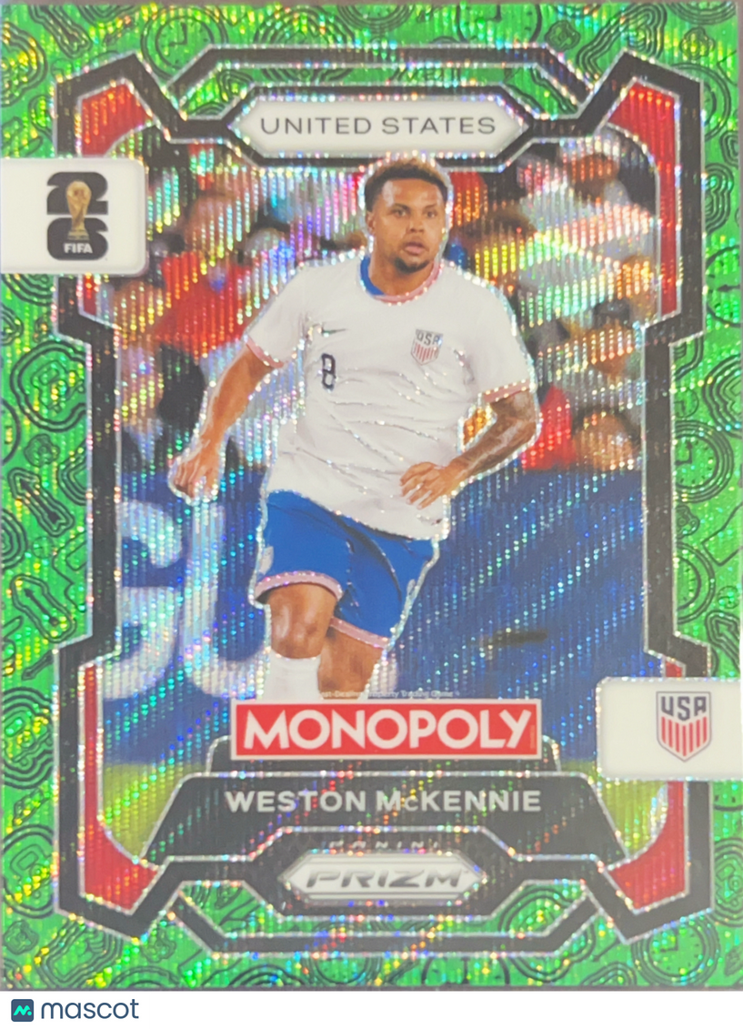 2026 Panini Monopoly Prizm FIFA World Cup 26 Weston McKennie #50 Green